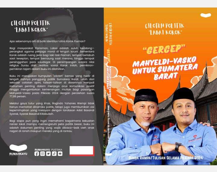 Buku “Gercep” Mahyeldi–Vasko untuk Sumbar, Satu Tahun Masa Jabatan Oleh Yohanes Wempi