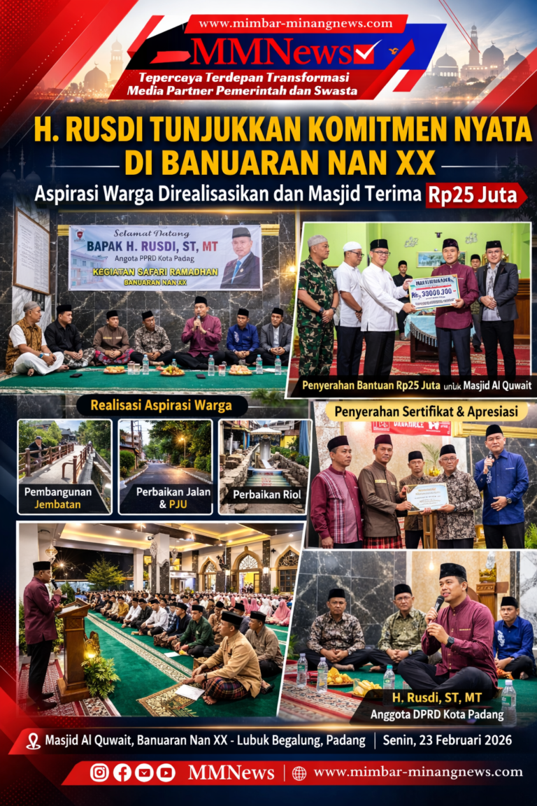 H. Rusdi Tunjukkan Komitmen Nyata di Banuaran Nan XX, Aspirasi Warga Direalisasikan dan Masjid Terima Rp25 Juta