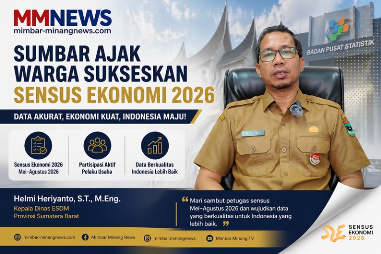 Kepala Dinas ESDM Sumbar Ajak Pelaku Usaha Sukseskan Sensus Ekonomi 2026
