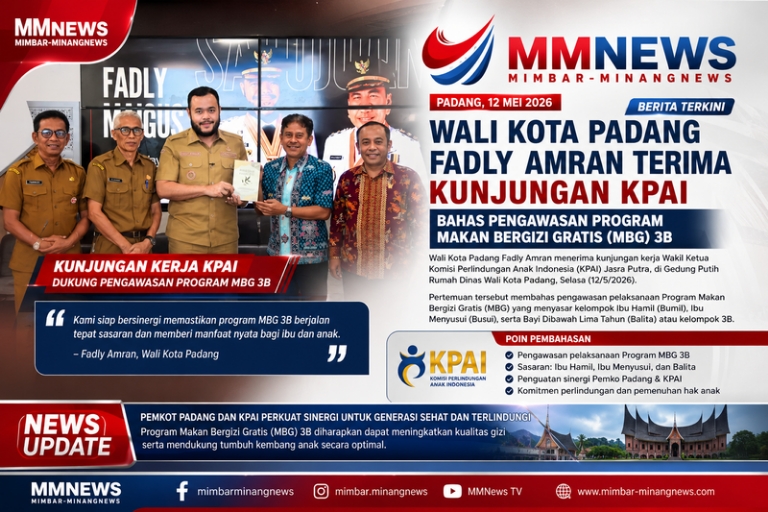 KPAI Pantau MBG di Padang, Fadly Amran Tegaskan Perlindungan Ibu dan Anak Jadi Prioritas