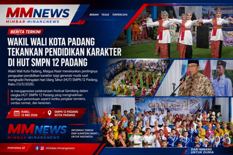 Festival Gemilang SMPN 12 Padang, Maigus Nasir Tekankan Pendidikan Karakter untuk Generasi Masa Depan