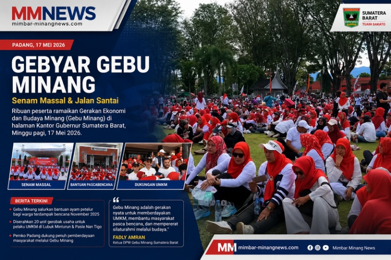Gebu Minang Padati Kantor Gubernur, Ribuan Warga Tumpah Ruah; UMKM dan Korban Bencana Dapat Bantuan