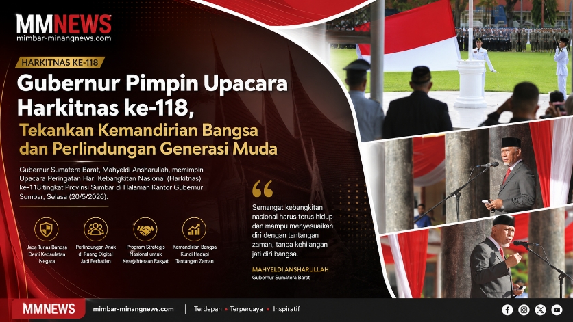Gubernur Pimpin Upacara Harkitnas ke-118, Tekankan Kemandirian Bangsa dan Perlindungan Generasi Muda