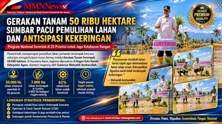 Gerakan Tanam 50 Ribu Hektare Digeber, Sumbar Pacu Pemulihan Lahan dan Antisipasi Kekeringan