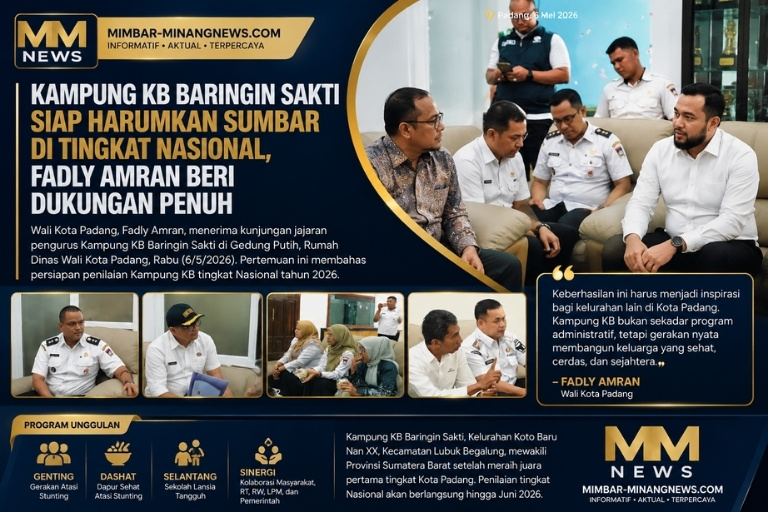Kampung KB Baringin Sakti Siap Harumkan Sumbar di Tingkat Nasional, Fadly Amran Beri Dukungan Penuh