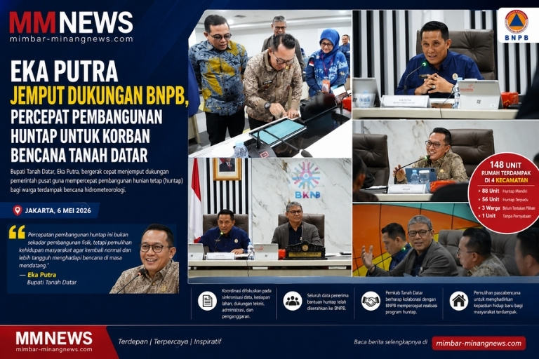 Eka Putra Jemput Dukungan BNPB, Percepat Huntap Korban Bencana Tanah Datar