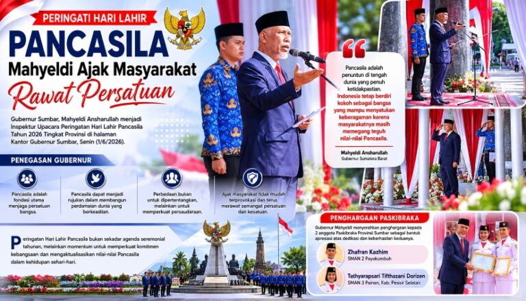 Peringati Hari Lahir Pancasila, Mahyeldi Ajak Masyarakat Rawat Persatuan