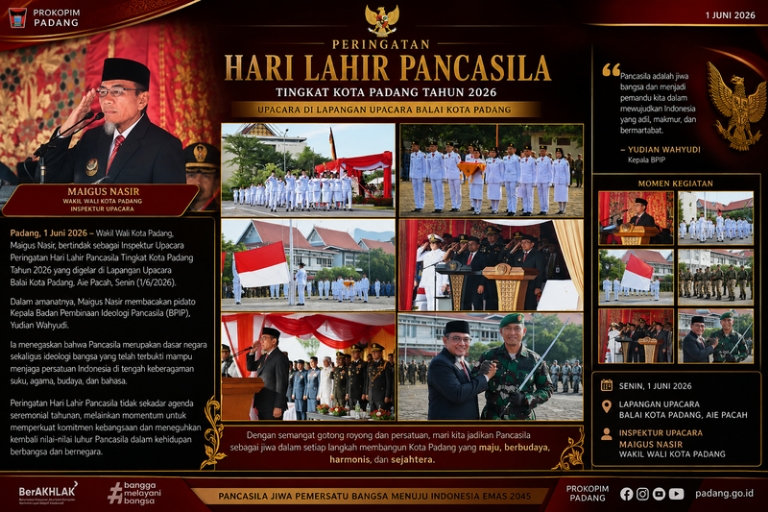 Hari Lahir Pancasila di Padang: Maigus Nasir Tegaskan Persatuan Adalah Kekuatan Bangsa