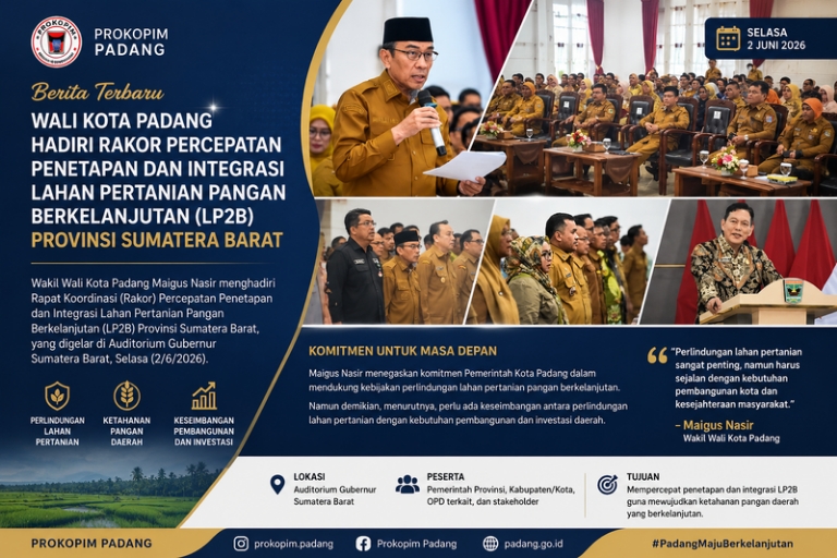 Pemko Padang Usulkan Skema Dukungan Antar Daerah, Maigus Nasir Dorong Perlindungan LP2B yang Berkeadilan