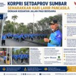 KORPRI Setdaprov Sumbar Semarakkan Hari Lahir Pancasila dengan Jalan Pagi Bersama