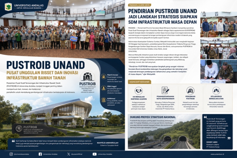 Pendirian PUSTROIB Unand Jadi Langkah Strategis Siapkan SDM Infrastruktur Masa Depan