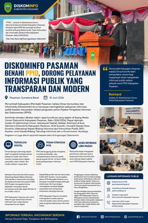 Diskominfo Pasaman Benahi PPID, Dorong Pelayanan Informasi Publik yang Transparan dan Modern