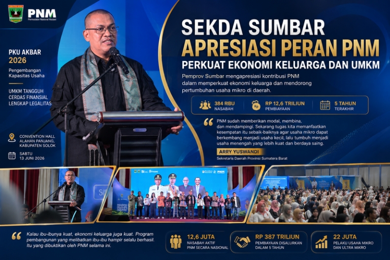 Sekda Sumbar Apresiasi Peran PNM dalam Memperkuat Ekonomi Keluarga dan UMKM