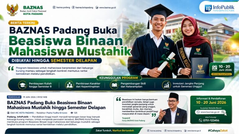 BAZNAS Padang Buka Beasiswa Mahasiswa Mustahik hingga Semester Delapan, Jadi Harapan Baru Generasi Kurang Mampu