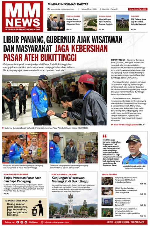 Libur Panjang, Gubernur Ajak Wisatawan dan Masyarakat Jaga Kebersihan Pasar Ateh Bukittinggi