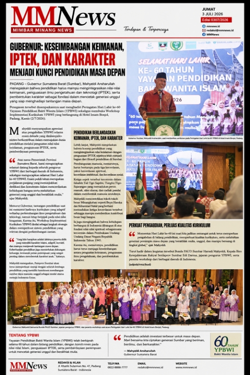 Gubernur: Keseimbangan Keimanan, IPTEK, dan Karakter Menjadi Kunci Pendidikan Masa Depan