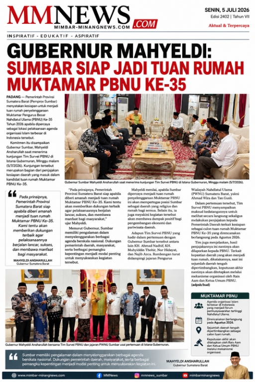 Gubernur Mahyeldi: Sumbar Siap Jadi Tuan Rumah Muktamar PBNU Ke-35