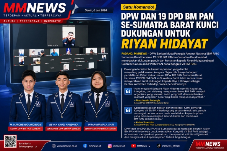 Satu Komando! DPW dan 19 DPD BM PAN se-Sumatera Barat Kunci Dukungan untuk Riyan Hidayat