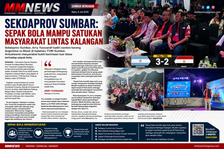Sekdaprov Sumbar: Sepak Bola Mampu Satukan Masyarakat Lintas Kalangan