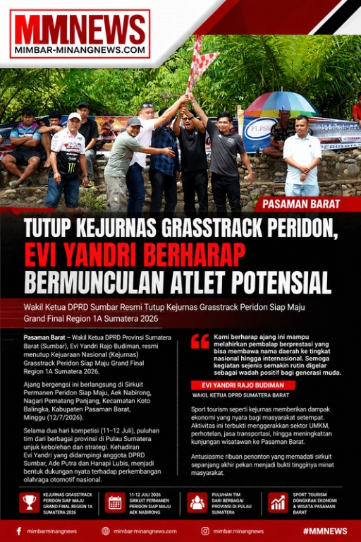 Tutup Kejurnas Grasstrack Peridon, Evi Yandri Berharap Bermunculan Atlet Potensial