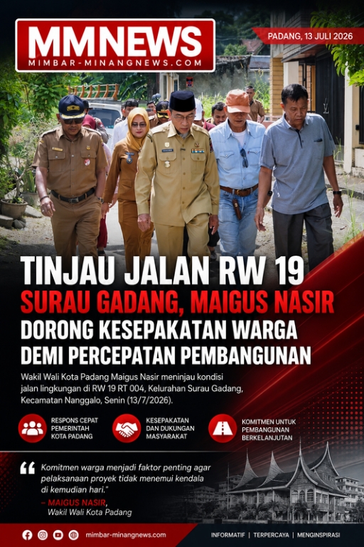 Tinjau Jalan RW 19 Surau Gadang, Maigus Nasir Dorong Kesepakatan Warga Demi Percepatan Pembangunan