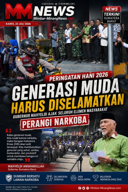 Generasi Muda Harus Diselamatkan, Gubernur Mahyeldi Ajak Seluruh Elemen Masyarakat Perangi Narkoba