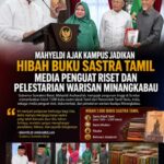 Mahyeldi Ajak Kampus Jadikan Hibah 7.000 Buku Sastra Tamil sebagai Penguat Riset dan Pelestarian Warisan Minangkabau