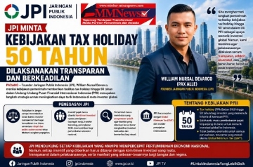 JPI Minta Kebijakan Tax Holiday 50 Tahun Dilaksanakan Transparan dan Berkeadilan