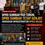 PAD Turun, Infrastruktur Justru Digenjot: DPRD Sumbar Bahas Tambahan Anggaran Rp952 Miliar untuk Percepat Pembangunan