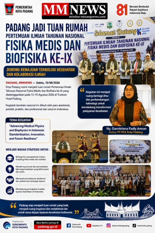 Padang Jadi Tuan Rumah Pertemuan Ilmiah Nasional Fisika Medis dan Biofisika IX, Dorong Inovasi Teknologi Kesehatan