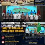 Gubernur Mahyeldi Lepas Kafilah MTQ KORPRI Sumbar, Bidik Hattrick Juara Umum Nasional