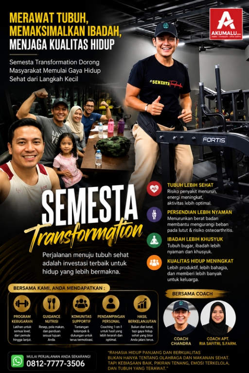 Merawat Tubuh, Memaksimalkan Ibadah: Semesta Transformation Ajak Masyarakat Mulai Hidup Sehat dari Langkah Kecil
