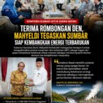 Terima Rombongan DEN, Mahyeldi Tegaskan Sumbar Siap Jadi Kekuatan Energi Terbarukan Nasional