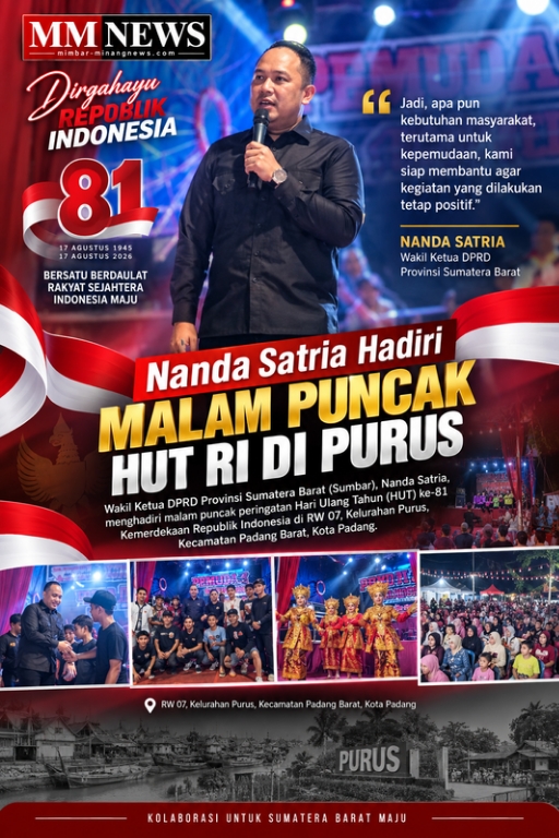 Nanda Satria Hadiri Malam Puncak HUT RI di Purus, Tegaskan Dukungan untuk Kreativitas Pemuda
