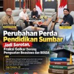 Perubahan Perda Pendidikan Sumbar Jadi Sorotan, Fraksi Golkar Dorong Penguatan Beasiswa dan BOSDA
