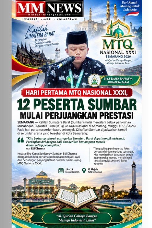 Hari Pertama MTQ Nasional XXXI: 12 Kafilah Sumbar Berjuang Ukir Prestasi di Semarang