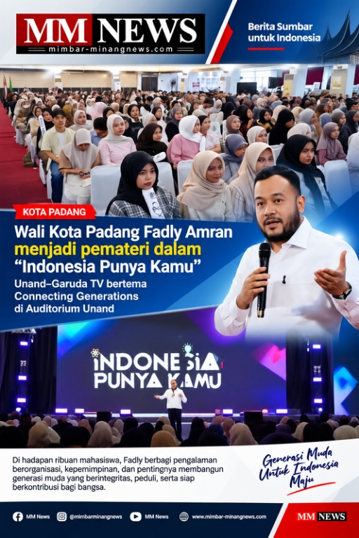 Fadly Amran Berbagi Inspirasi di Unand: “Generasi Muda Harus Berintegritas dan Peduli”