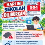 AQI Padang Tembus 904, Pemko Alihkan Pembelajaran PAUD hingga SMP ke Sistem Daring