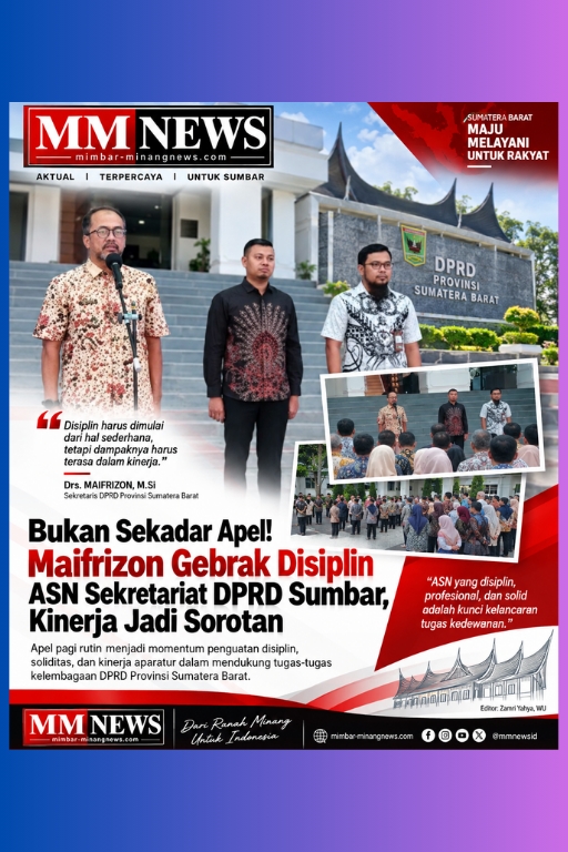 Bukan Sekadar Apel! Maifrizon Tekankan Disiplin ASN Sekretariat DPRD Sumbar, Kinerja Jadi Sorotan