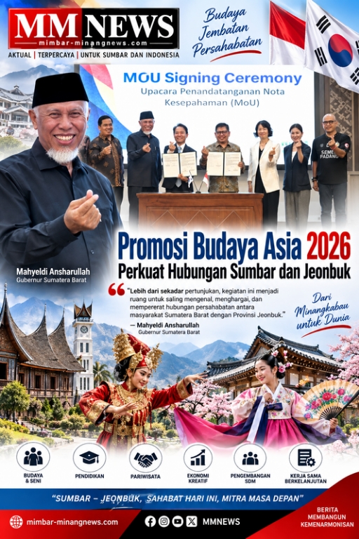 Promosi Budaya Asia 2026: Sumbar–Jeonbuk Perkuat Jembatan Persahabatan hingga Pendidikan
