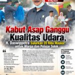 Kabut Asap Ganggu Kualitas Udara, H. Daswippetra Salurkan 20 Ribu Masker untuk Warga dan Pelajar Solok