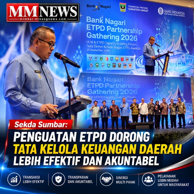 Sekda Sumbar: Penguatan ETPD Dorong Tata Kelola Keuangan Daerah Lebih Efektif dan Akuntabel
