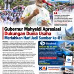 Gubernur Mahyeldi Apresiasi Dukungan Dunia Usaha Meriahkan HUT ke-81 Sumbar