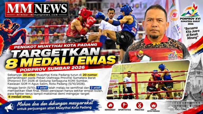 Pengkot Muaythai Kota Padang Bidik 8 Medali Emas di Porprov XVI Sumbar 2026