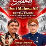 Deni Mahesa, SP Terpilih sebagai Ketua Umum PB PWS Sumbar Periode 2026–2031