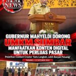 Gubernur Mahyeldi Dorong UMKM Sumbar Kuasai Konten Digital, Pasar Lebih Luas Menanti