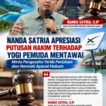 Nanda Satria Apresiasi Putusan Hakim terhadap Yogi, Minta Pengusaha Tertib Perizinan dan Hormati Aparat Hukum