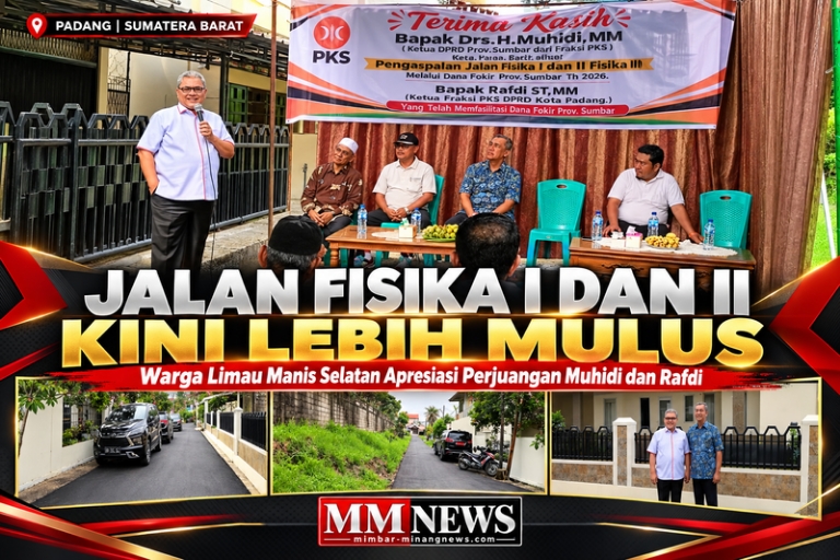 Jalan Fisika I dan II Limau Manis Selatan Kini Mulus, Warga Apresiasi Perjuangan Muhidi dan Rafdi