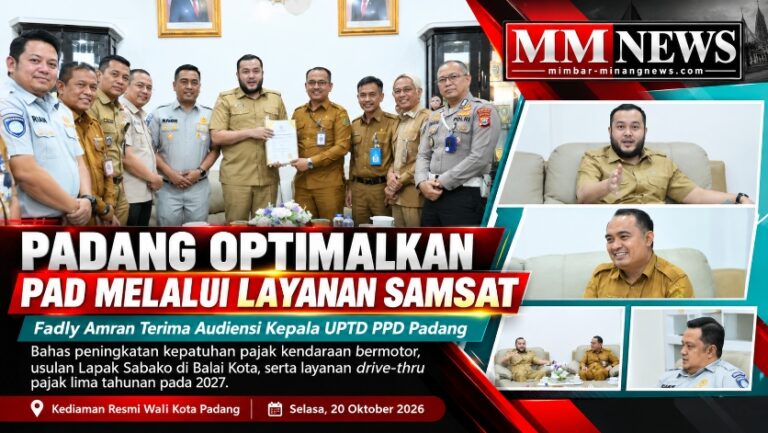 Fadly Amran Perkuat Sinergi dengan UPTD PPD Padang, Optimalisasi Pajak Kendaraan Jadi Fokus