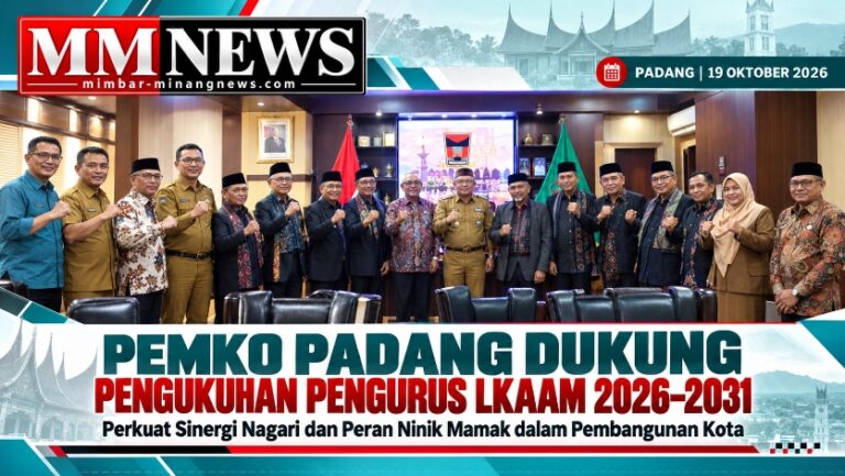 Pemko Padang Dukung Pengukuhan Pengurus LKAAM 2026–2031, Perkuat Sinergi Nagari